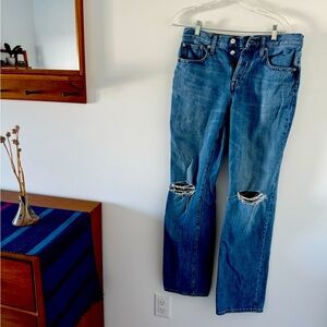 J. Crew distressed jeans in 27 Tall. Excellent condition.